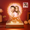 Gift for Her/Him Custom Led Lamp with Name and Photo Valentine's Day Idea