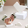 Personalized Heart Shape Photo Building Block with Stand Custom Brick Puzzle Gift for Lover