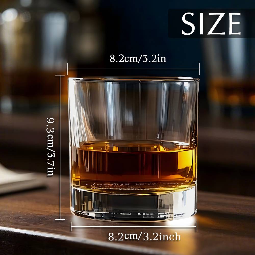 Personalized Whiskey Glass I Promise To Always Be By Your Side Whiskey Rocks Glass Gift for Husband or Boyfriend