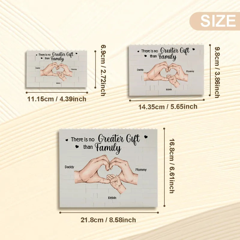 Personalized Building Brick Family Puzzle Building Brick Blocks Gift for Mother