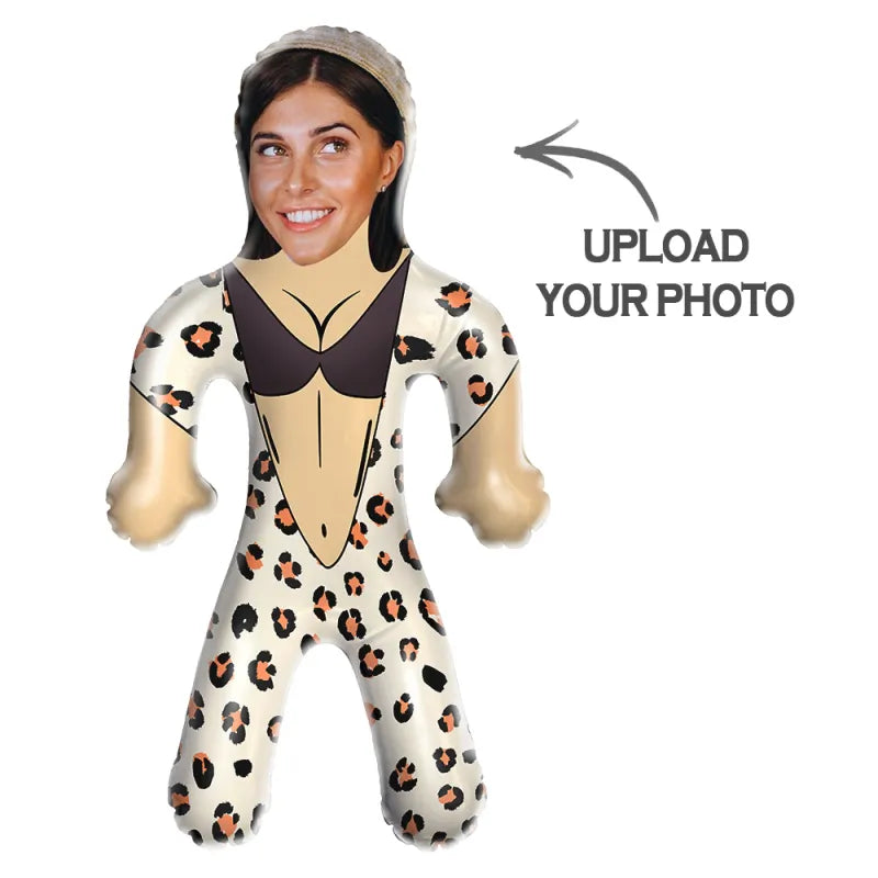 Personalized Blow Up Dolls Funny Sexy Swimsuit/Pool Inflatable Doll Balloon Custom Face Air Doll for Party Favors