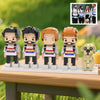 Custom Full-Body Cute Brick Figures of 4 People and Dog Personalized Anniversary Gift Birthday Gift