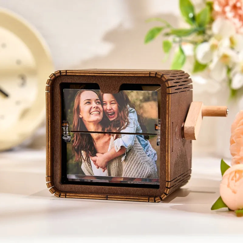 Custom Handmade Photo Flipbook Frame Animation Machine Unique Gift for Mom