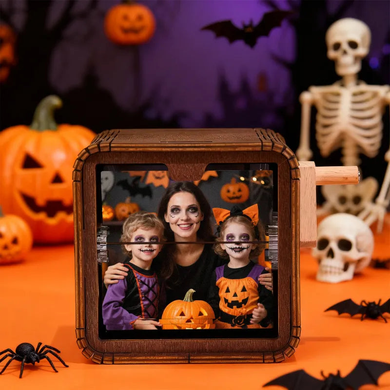 Custom Handmade Halloween Photo Flipbook Frame Unique Gift for Couples Home Decor