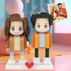 Full Body Customized 2 People Duddu Brick Figures Valentine's Day Gift Gift for Couple